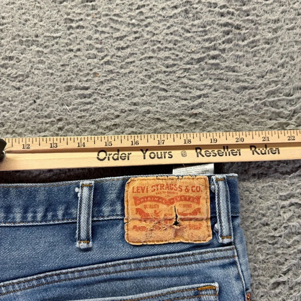 Levi's 517 Jeans Mens 40x29 Blue Cotton Denim Bootcut Leg Workwear Faded Travel